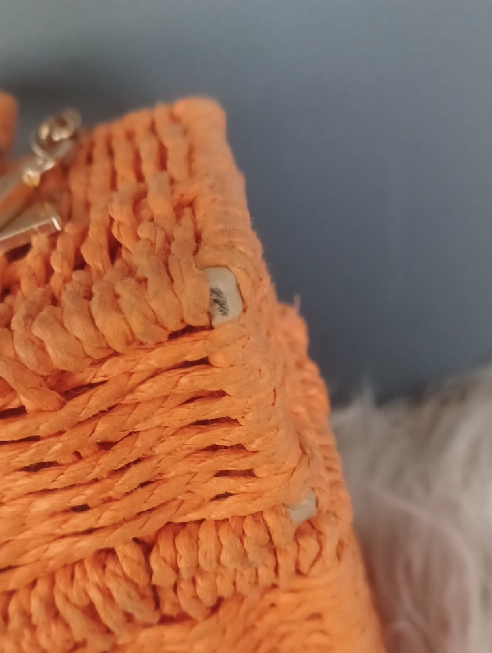 Cute Orange Wicker Box Crossbody - Picture 8 of 16